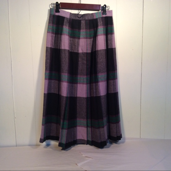 Vintage plaid wool skirt women’s size 10 - Picture 4 of 10